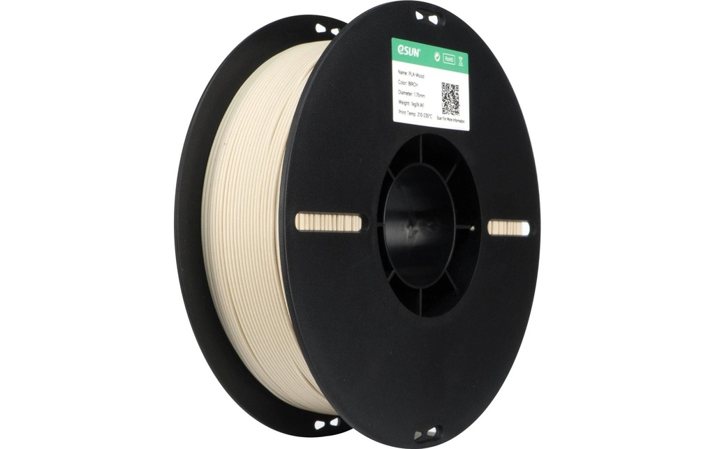 eSun Filament PLA Wood, Bouleau 1.75 mm 1 kg