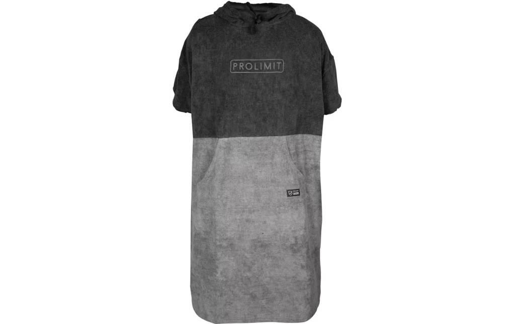 Prolimit Poncho de bain One Size, Noir/Gris