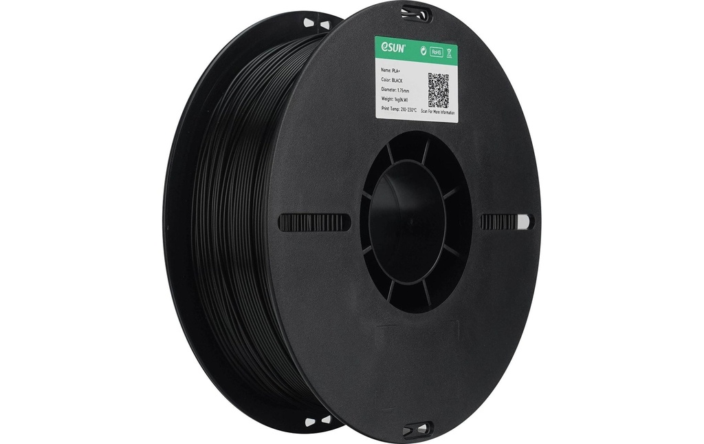 eSun Filament PLA+, noir 1.75 mm 1 kg