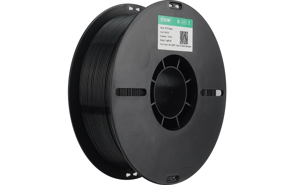 eSun Filament PETG-Basic, noir 1.75 mm 1 kg