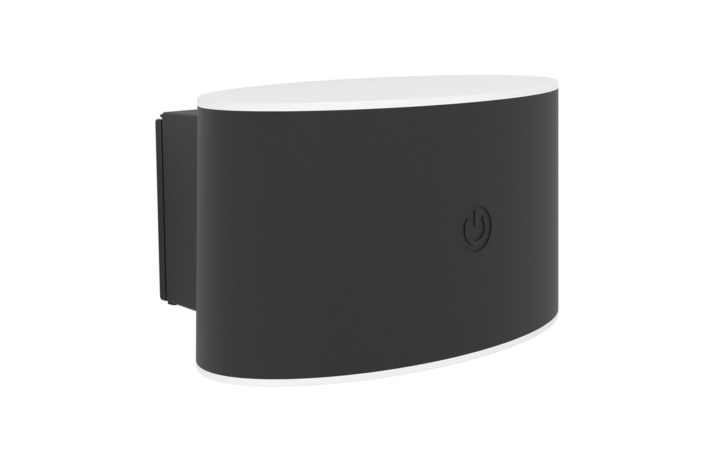 EGLO Leuchten VALGIANO Applique murale d'extérieur à batterie ovale LED tactile Noir