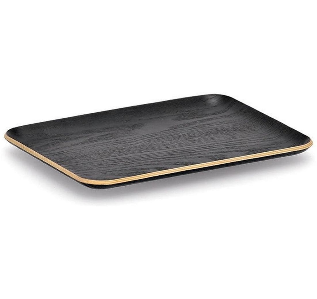 Zeller Present Plateau de service Bois/placage wengé Noir