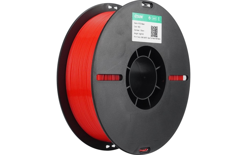 eSun Filament PETG-Basic, rouge 1.75 mm 1 kg