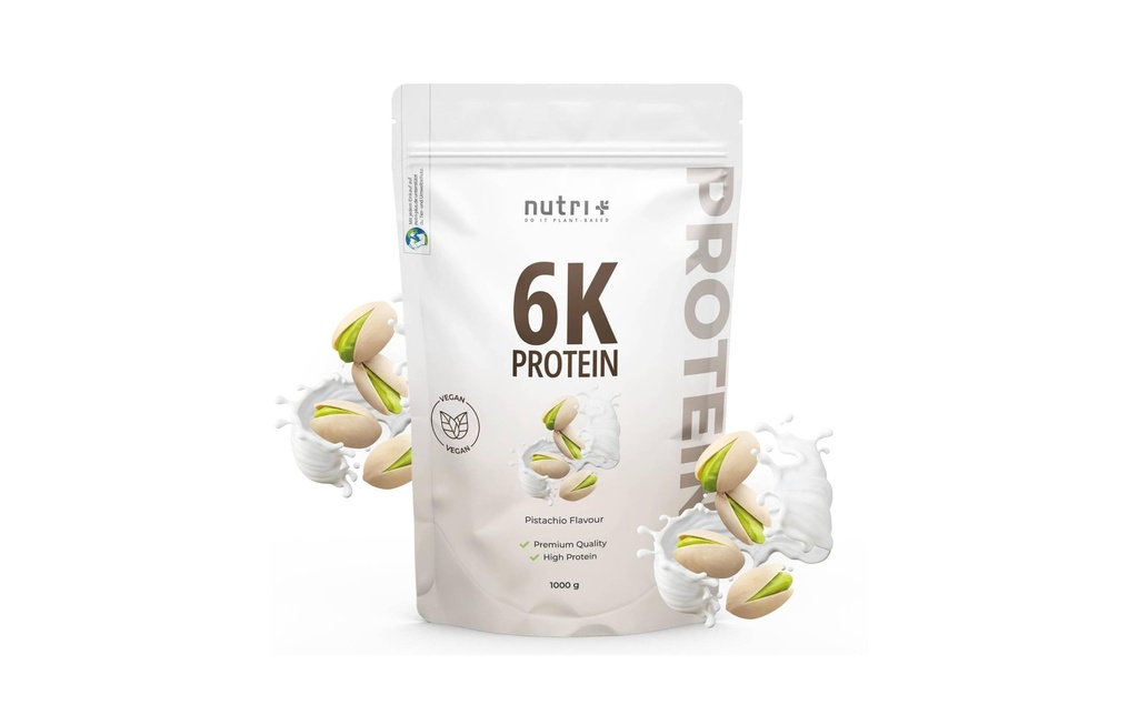 Nutri+ Poudre Protéine 6K végétalienne Pistaches 1000 g