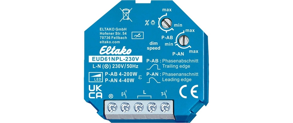 Eltako EUD61NPL-230 V Interrupteur variateur universel