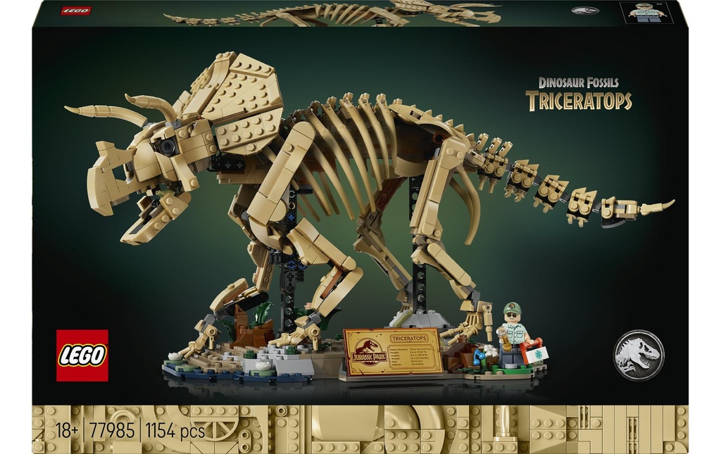 LEGO® Jurassic World Les fossiles de dinosaure: le tricératops 77985
