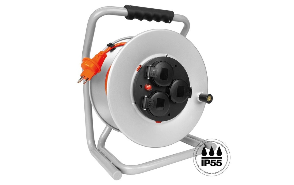 STEFFEN Bobine de câble FLEX PUR Métal 3xT13 IP55 40m