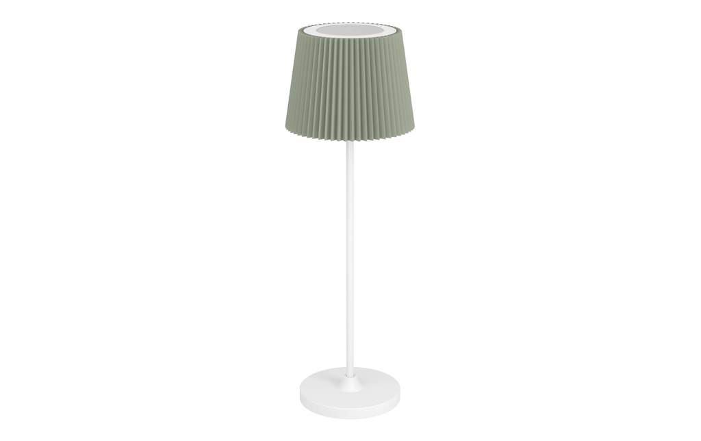 EGLO Leuchten Lampe de bureau Batterie Leonero H:370 LED-CCT Touch Vert/Blanc