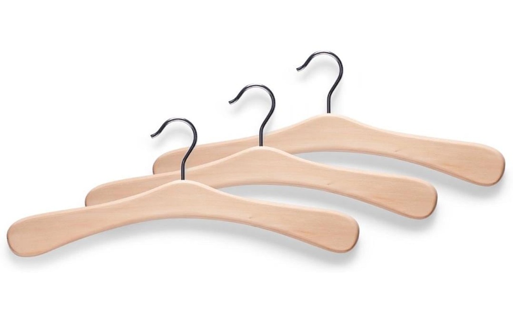Zeller Present Cintre Set de cintres pour vestiaires, 3 pièces, bois Brun