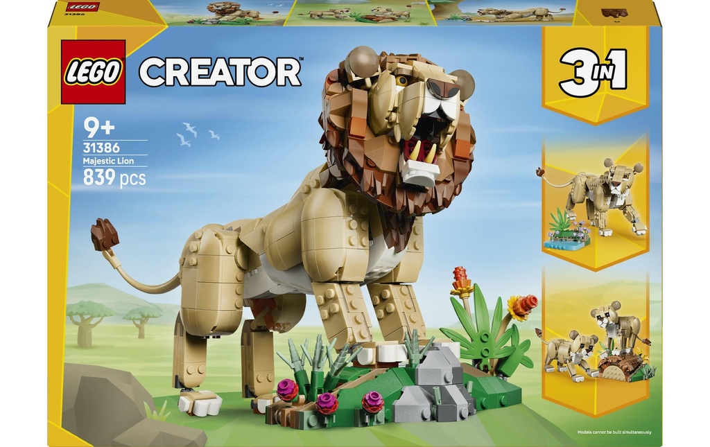 LEGO® Creator Animaux sauvages: le lion majestueux 31386