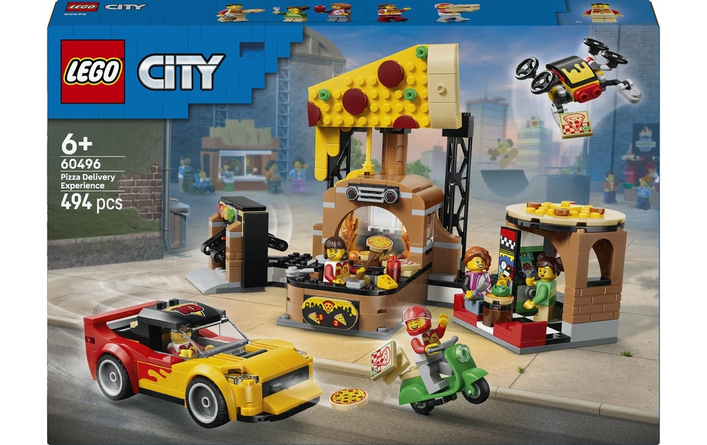 LEGO® City La pizzeria et ses véhicules de livraison 60496