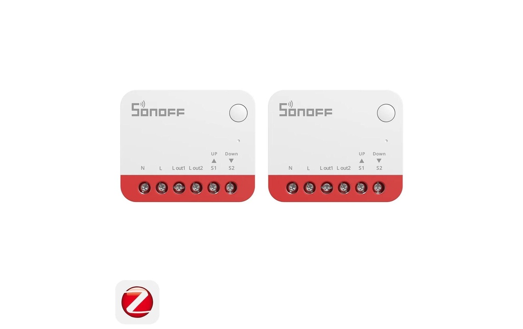 SONOFF MINI-ZBRBS Interrupteur pour volets roulants ZigBee, encastré, pack de 2