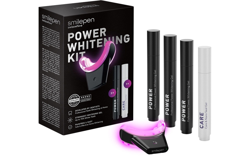 Smilepen Blanchiment Power Whitening Kit & Care 7 pièces