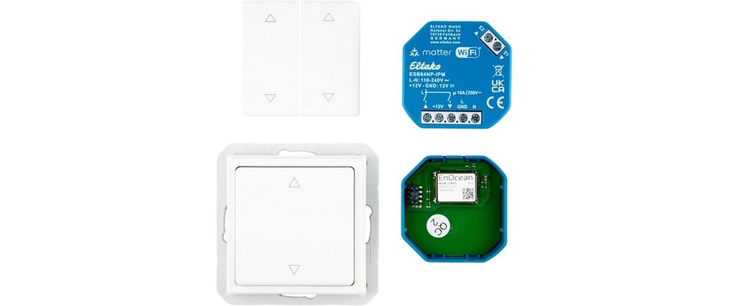 Eltako Kit Ombrage, support Matter, émetteur mural sans fil