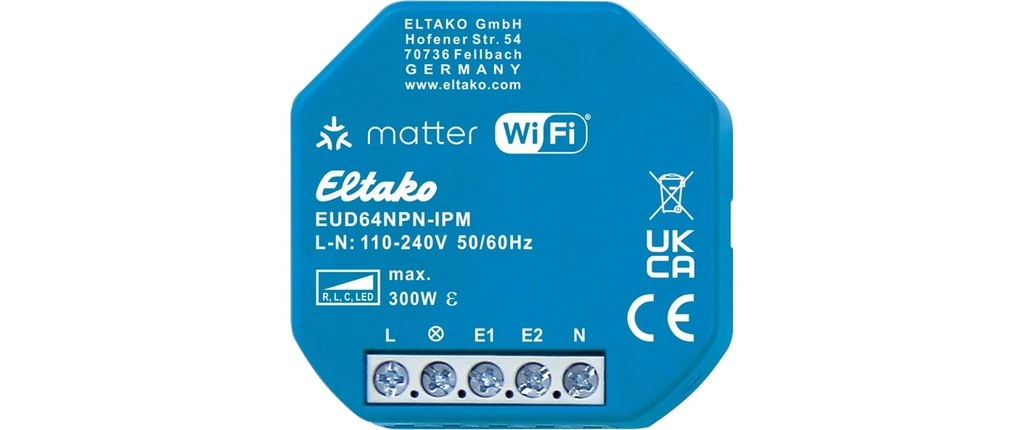 Eltako EUD64NPN-IPM Matter via WLAN encastré bleu mat