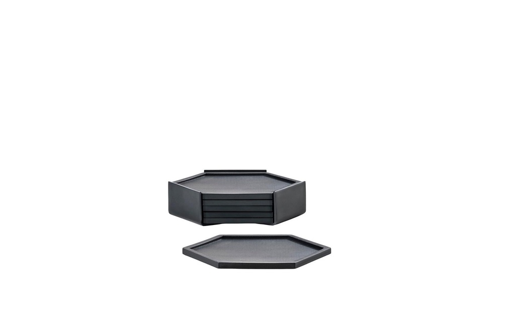 Zone Denmark Dessous de verre Bold set de 6 pièces Noir