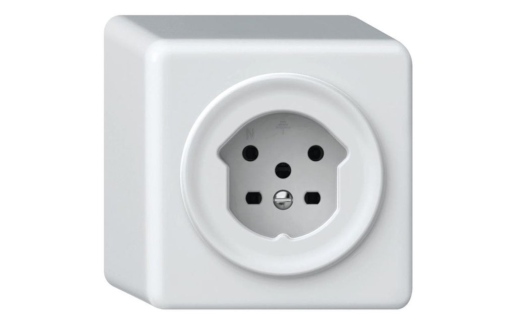 Hager Prise de courant ORIGIN Prise AP 1xT15 (10A/400 V) ws