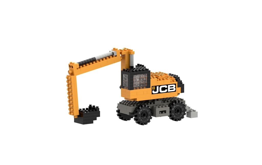 BRIXIES Modèle construction Excavatrice sur roues JCB de 268 briques