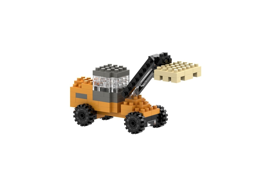BRIXIES Modèle construction JCB Chargeur à roues de 88 briques