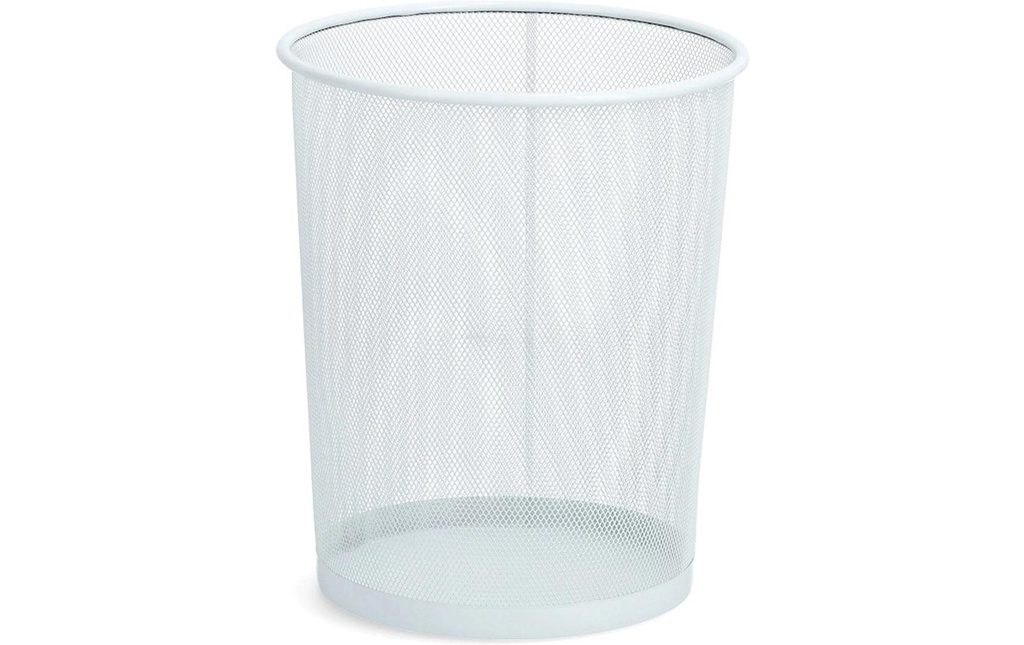 Zeller Present Corbeille à papier Mesh 15 l, Blanc