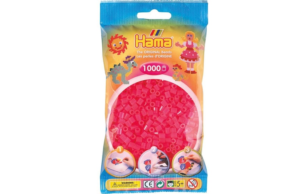 Hama Perles à repasser Midi Rose, 1000 pièces