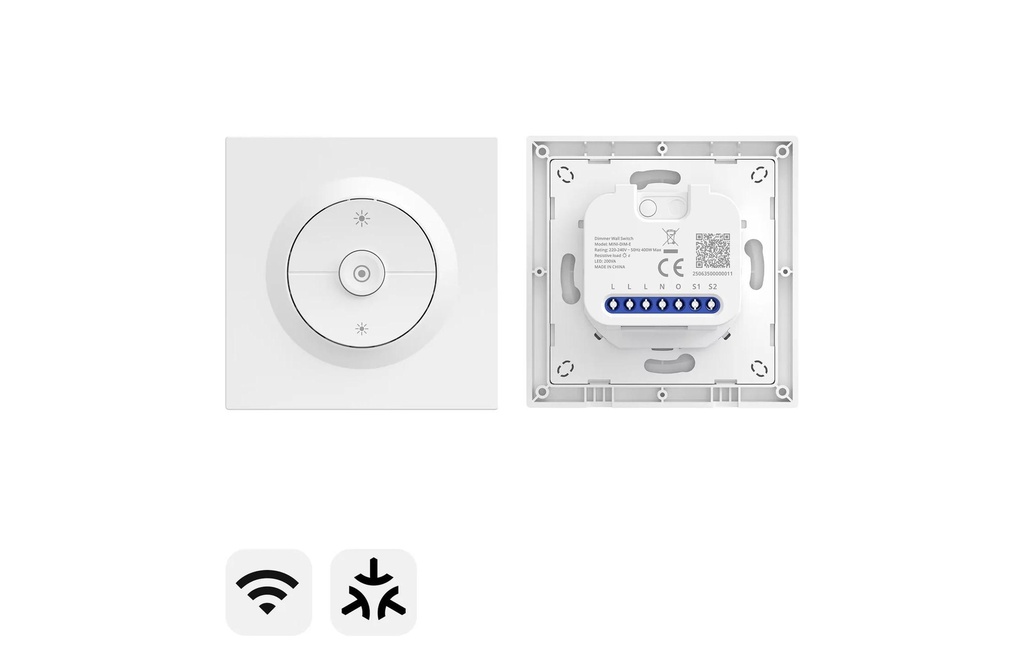 SONOFF Variateur mural MINI-DIM-E Matter WLAN intelligent encastré