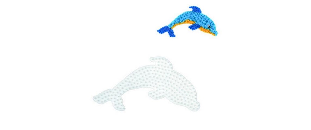 Hama Plaques pour perles à repasser Dauphin du midi Blanc