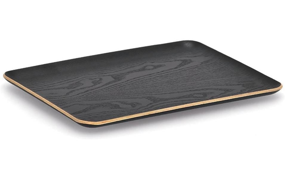 Zeller Present Plateau de service Bois/placage wengé Noir