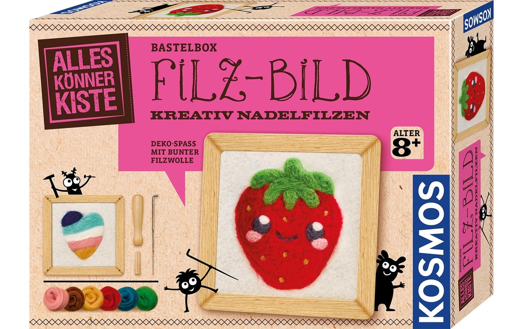 Kosmos Kits de bricolage Tableau en feutre 8 couleurs de bois