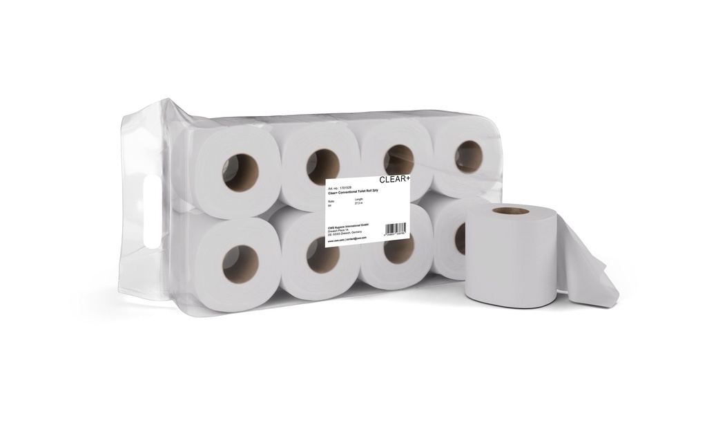 CWS Papier toilette  rouleaux à 2 couches, Gris clair