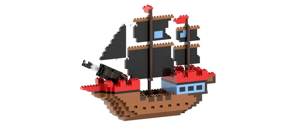 BRIXIES Modèle construction Bateau pirate de 726 briques