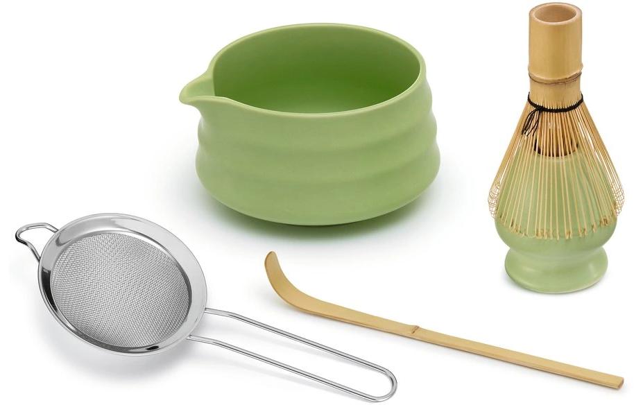 GOURMETmaxx GOURMETmaxx Set Matcha vert céramique 5 pcs. 0.45 l, Vert
