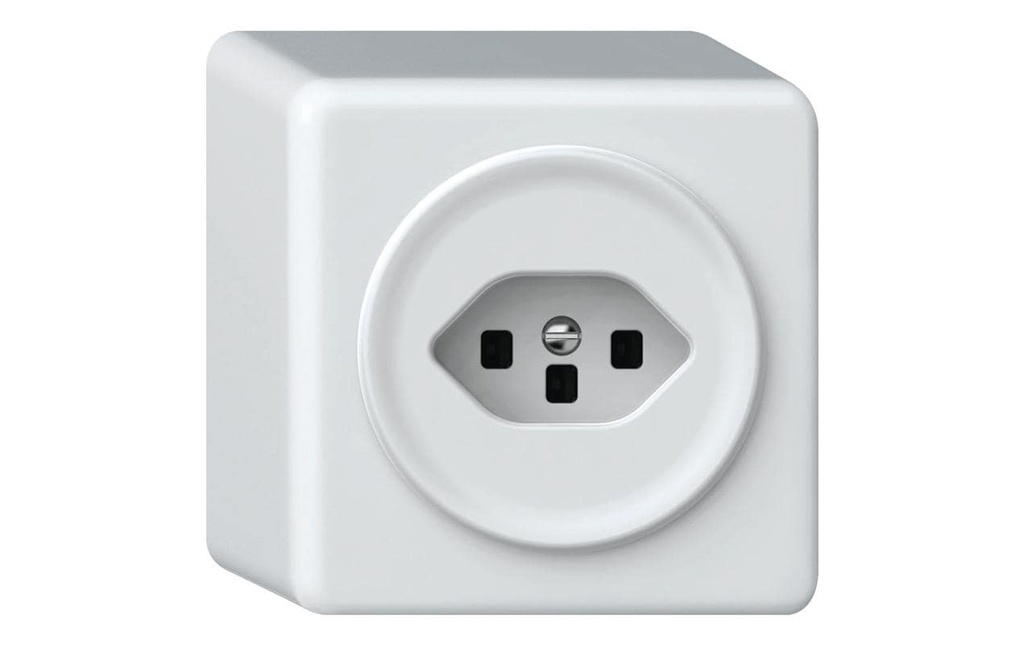 Hager Prise de courant ORIGIN Prise AP 1xT23 (16A/250 V) ws