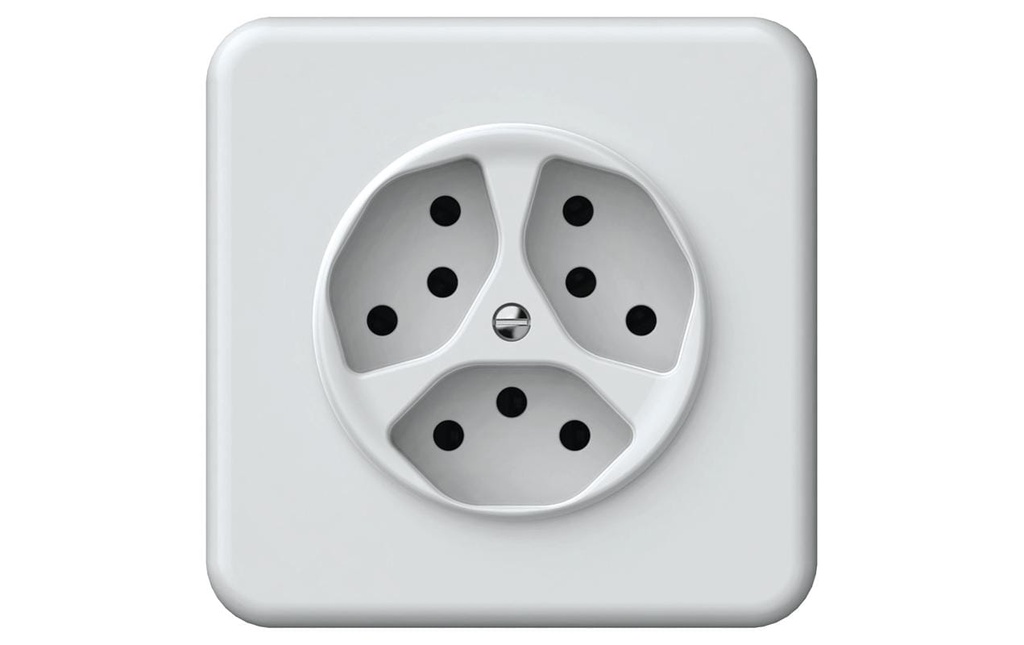 Hager Prise de courant Prise encastrée ORIGIN 3xT13 QuickConnect ws