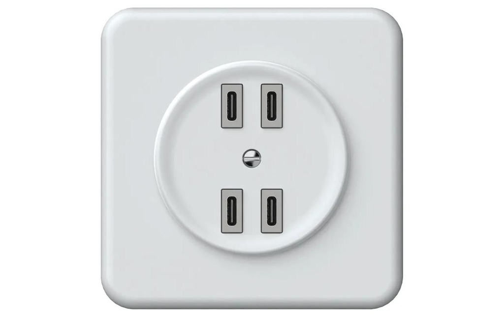 Hager ORIGIN UP Prise de charge 4xUSB-C 20W PD ws