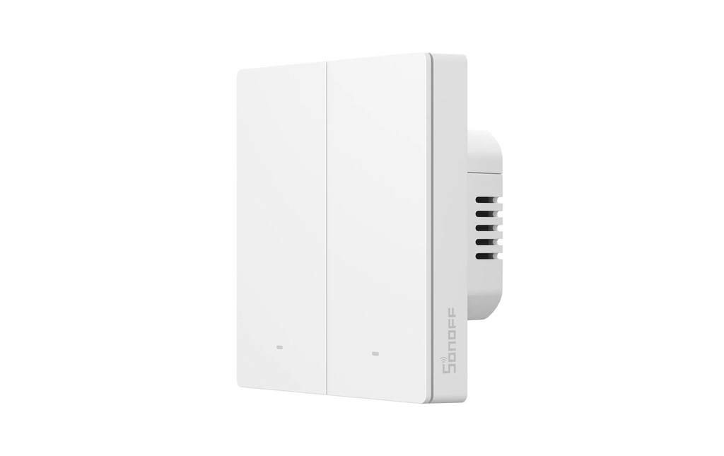 SONOFF SwitchMan Interrupteur mural Zigbee Zigbee, 2 canaux, 86 mm, blanc