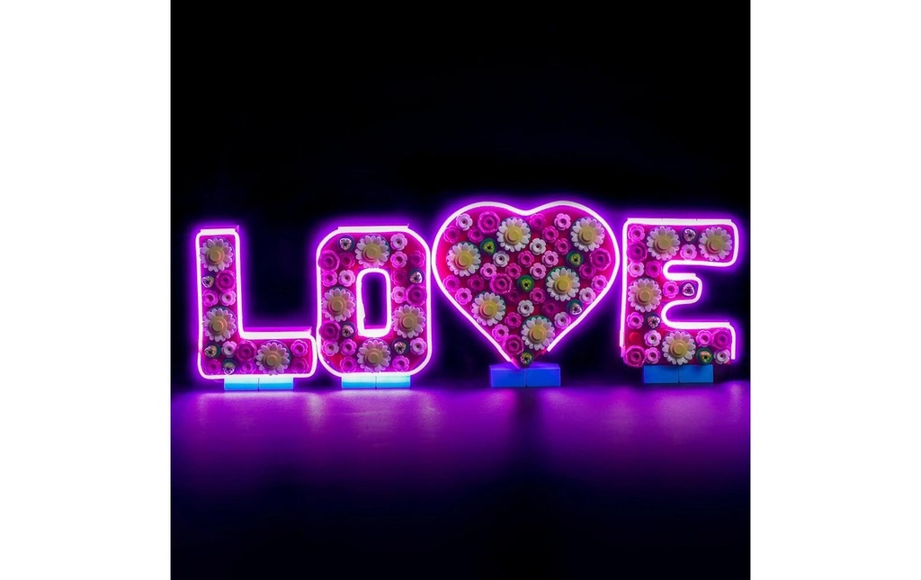 BrickBling Lumières-LED pour LEGO® 40867 LOVE 4 lettres