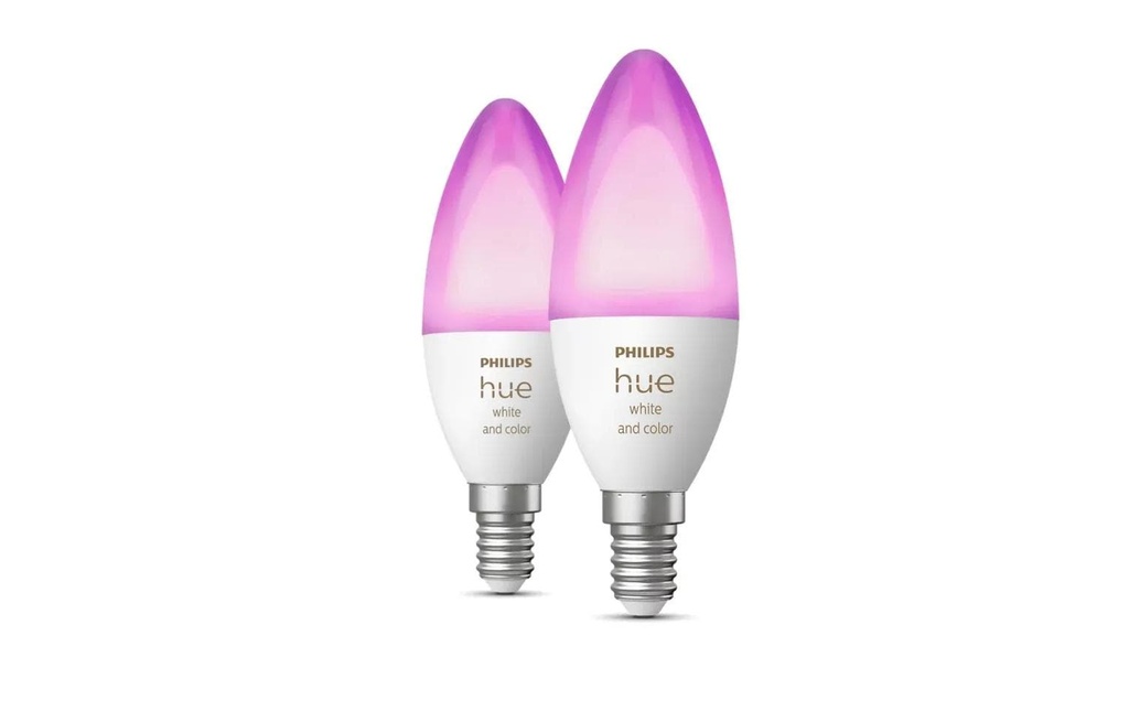 Philips Hue Hue WCA B39 E14 500 lm, 1000-20000 K, pack de deux, EU