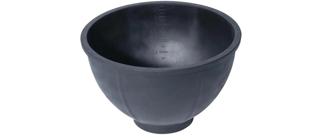 Toolland Gobelet en plâtre Caoutchouc rond noir 1.5 l