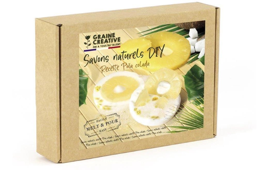 Graine Créative Graine Créative Kit DIY Savon Pina Colada avec des fleurs séchées