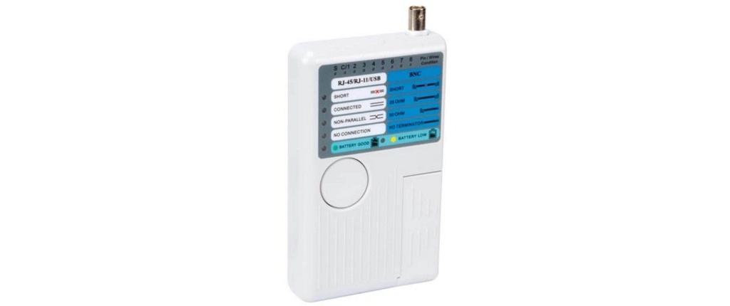 Velleman VTLAN7 LAN/USB/BNC, plastique, blanc