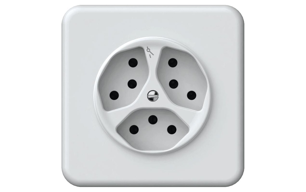 Hager Prise de courant Prise encastrée ORIGIN 3xT13 QuickConnect ws