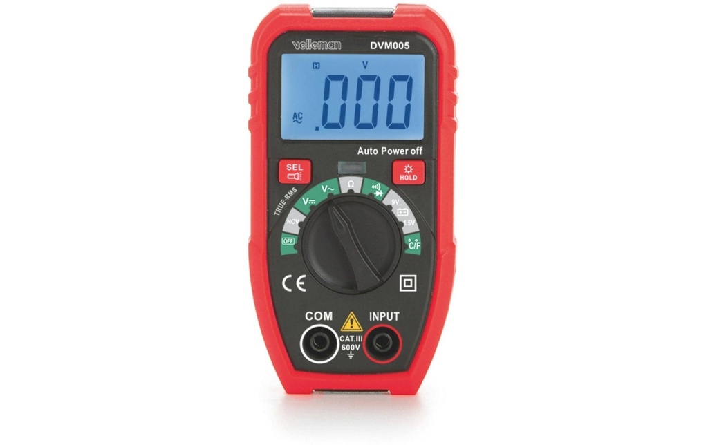 Velleman DVM005 CAT III 600 V 7 fonctions LCD