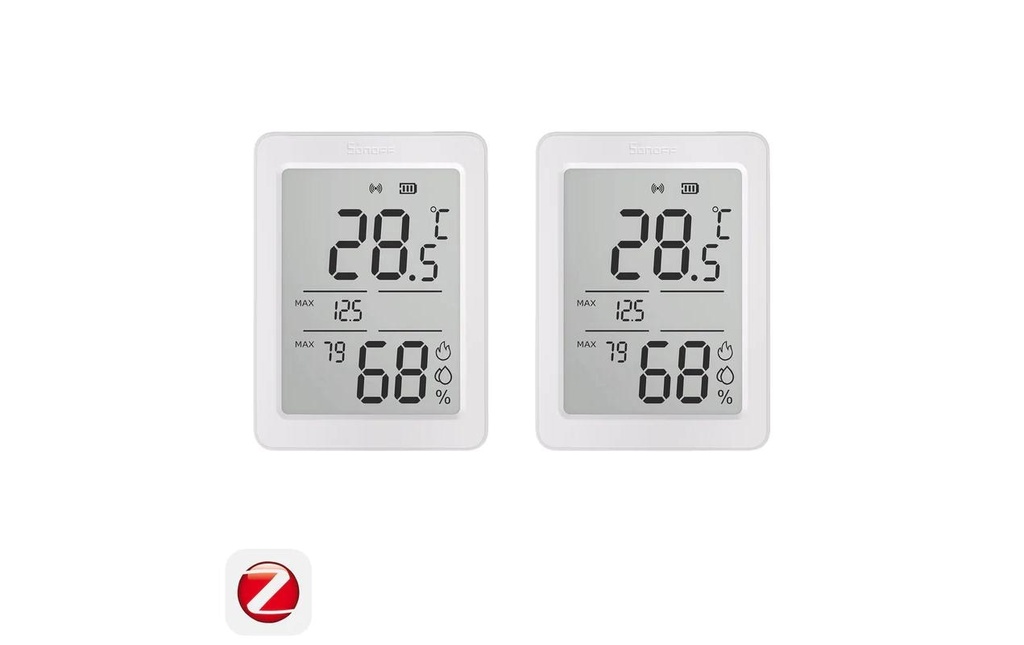 SONOFF AirGuard TH Capteur de température/d'humidité (pack de 2) Zigbee, LCD
