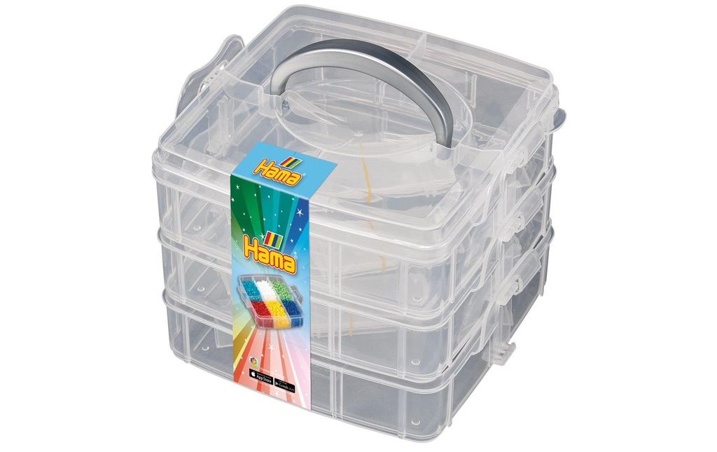 Hama Boîte d'assortiment pour perles à repasser Gris/transparent