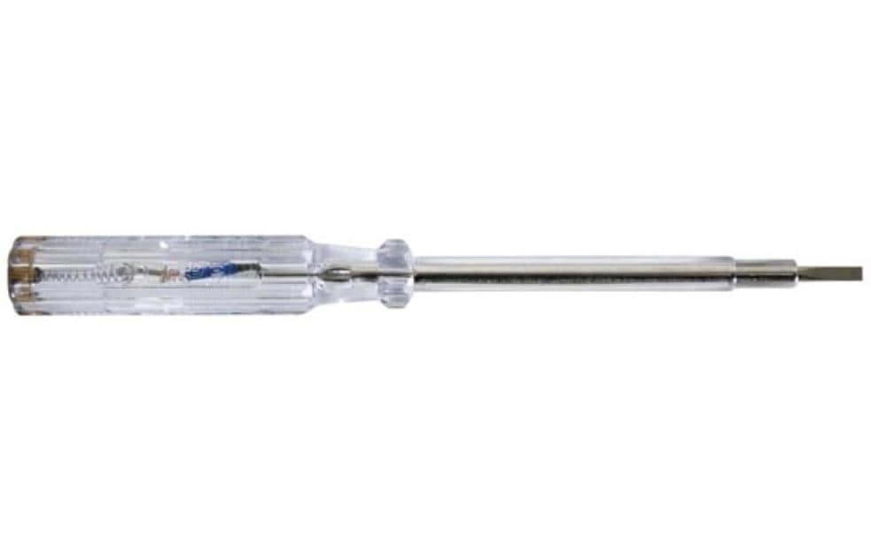 Perel Tournevis détecteur de tension EVT02 Acier Transparent