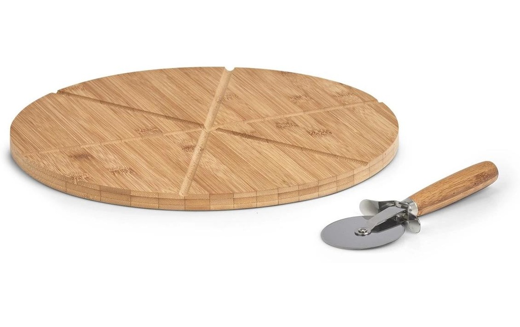 Zeller Present Set à pizza Bamboo 2 pièces 32 cm  x 32 cm