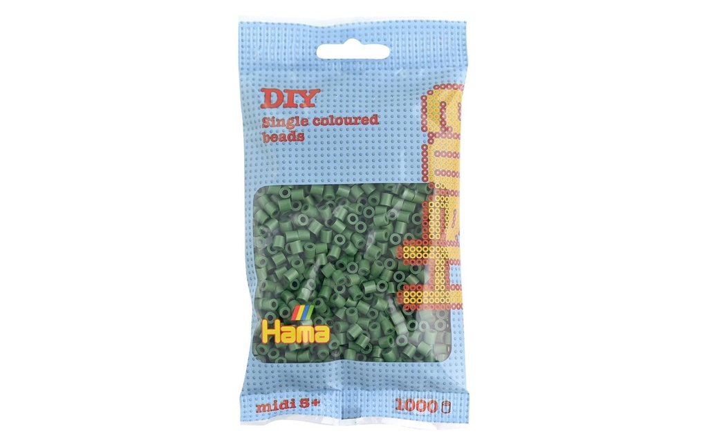 Hama Perles à repasser Midi Vert forêt, 1000 pièces