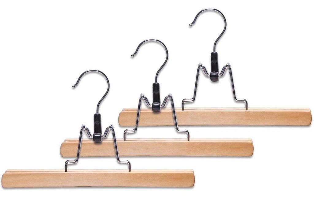 Zeller Present Set de pinces à pantalon, 3 pièces, bois Brun