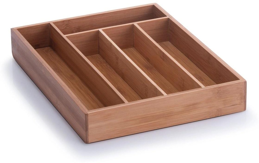 Zeller Present Casier à couverts Bamboo Brun